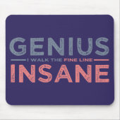 GENIUS VS INSANE Custom Mousepad (Vorne)