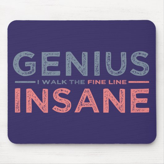 GENIUS VS INSANE Custom Mousepad (Vorne)