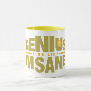 GENIUS VS INSANE Tasse - wählen Sie Stil & Farbe