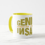 GENIUS VS INSANE Tasse - wählen Sie Stil & Farbe (Vorderseite Links)