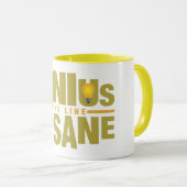 GENIUS VS INSANE Tasse - wählen Sie Stil & Farbe (VorderseiteRechts)
