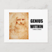 Genius Within (Leonardo da Vinci Selbstportrait) Postkarte (Vorderseite)