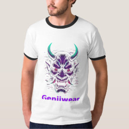 Genjiwear Cyber Oni Maske T-Shirt – Futuristisches