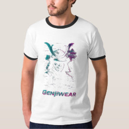 Genjiwear Digital Samurai – Neon-Tempel Cyberkrieg T-Shirt