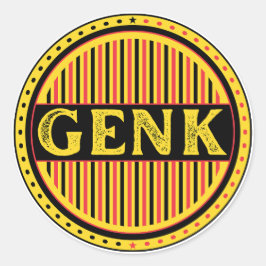 Genk City Pride Emblem – Belgian Identity Runder Aufkleber