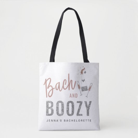 GENNA| Bach und Boozy Rose Gold Bachelorette Tasche (Vorderseite)