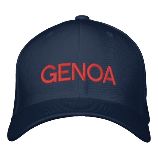 Genoa Cap Bestickte Baseballkappe (Vorderseite)