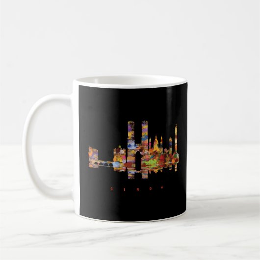 Genoa farbenfrohe Silhouette Kaffeetasse (Links)