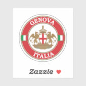Genoa Italien Circle Emblem Aufkleber (Blatt)