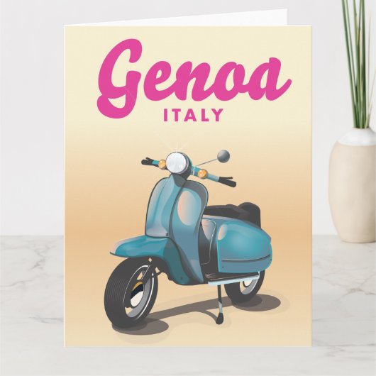 Genoa Italy Scooter Karte (Vorderseite)