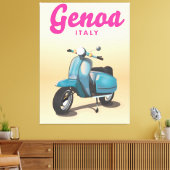 Genoa Italy Scooter Leinwanddruck (Insitu (Wohnzimmer))