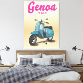 Genoa Italy Scooter Leinwanddruck (Insitu (Schlafzimmer))