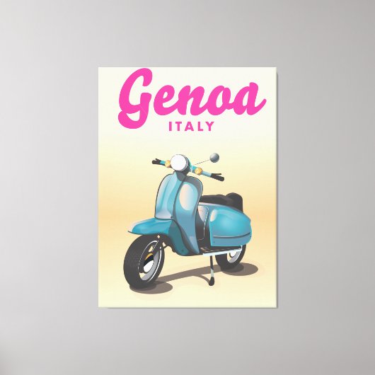 Genoa Italy Scooter Leinwanddruck (Vorderseite)