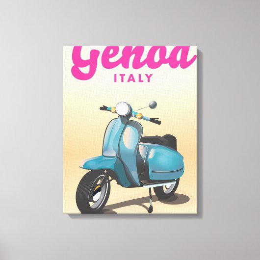 Genoa Italy Scooter Leinwanddruck (Vorderseite)