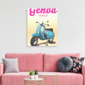 Genoa Italy Scooter Leinwanddruck (Insitu (Wohnzimmer))