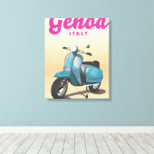 Genoa Italy Scooter Leinwanddruck (Insitu (Holzboden))