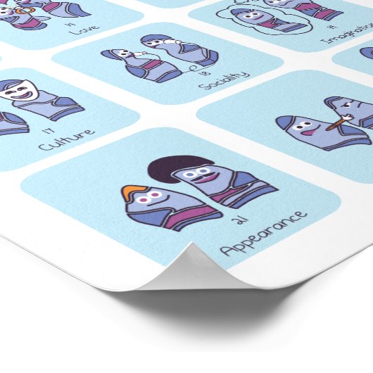 Genom einer Sockenpuppe Poster (Ecke)