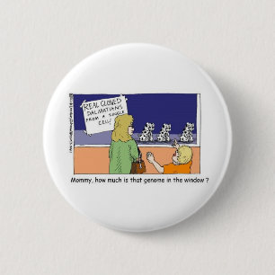 Genom in Window Funny Dalmatiner Geschenke & T-Shi Button
