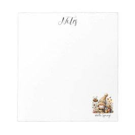 Genom und Biene im Frühling Notizblock