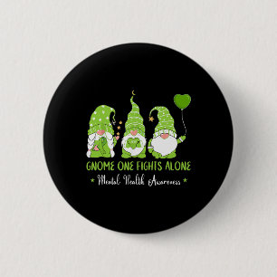 Genome einen Kampf allein Green Ribbon psychische  Button