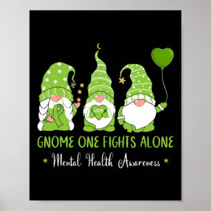 Genome einen Kampf allein Green Ribbon psychische  Poster