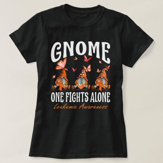 Genome One kämpft allein Leukämie Bewusstsein T-Shirt (Design vorne)