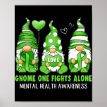 Genome One kämpft allein um psychische Gesundheit  Poster<br><div class="desc">Gnome One kämpft allein psychische Gesundheit Bewusstsein grünes Band Geschenk. Perfektes Geschenk für Ihren Vater,  Mama,  Papa,  Männer,  Frauen,  Freunde und Familienmitglieder am Erntedank Tag,  Weihnachten,  Muttertag,  Vatertag,  4. Juli,  1776 Unabhängiger Tag,  Veteranen Tag,  Halloween,  Patrick's Day</div>