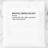 Genomics Research - Funny Definition Rechteckiger Aufkleber (Tasche)