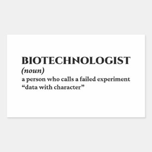 Genomics Research - Funny Definition Rechteckiger Aufkleber