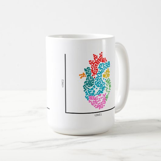 Genomik Single Zellherz Kaffeetasse (VorderseiteRechts)