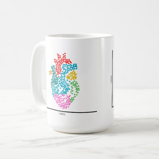 Genomik Single Zellherz Kaffeetasse (Vorderseite Links)