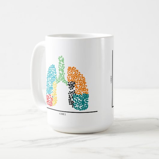 Genomik Single Zelllunge Kaffeetasse (Vorderseite Links)