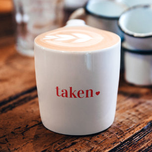 Genommenes Herz Minimalist Liebes  Espressotasse