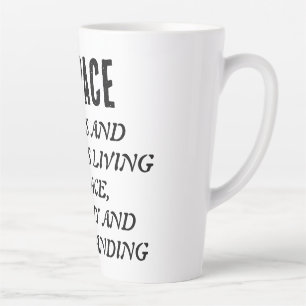 GENOPACE Nationen und Religionen leben in Frieden. Milchtasse