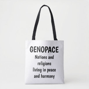 GENOPACE Nationen und Religionen leben in Frieden Tasche