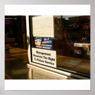 Genos Cheesesteaks beim Bestellen sprechen Englisc Poster