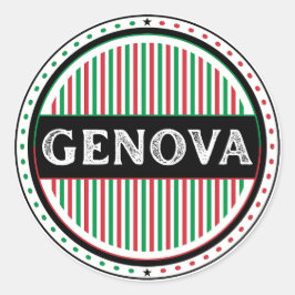 Genova City Pride Emblem – Italian Identity Runder Aufkleber