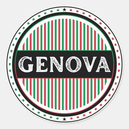 Genova City Pride Emblem – Italian Identity Runder Aufkleber (Vorderseite)