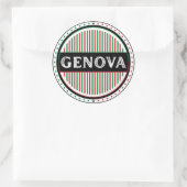 Genova City Pride Emblem – Italian Identity Runder Aufkleber (Tasche)