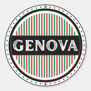 Genova City Pride Emblem – Italienische Identität Runder Aufkleber