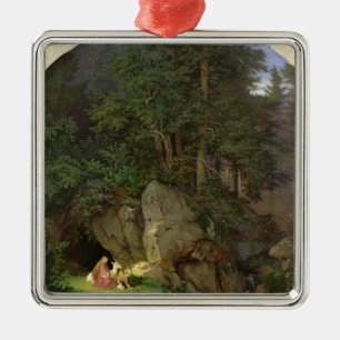 Genoveva in der hölzernen Reinigung, 1839-41 Ornament Aus Metall