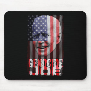 Genozid Joe Biden Anti Biden American Flag Vampir Mousepad