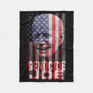 Genozid Joe Biden Anti Biden Amerikanische Flagge Fleecedecke