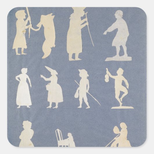 Genre Scene Quadratischer Aufkleber (Vorderseite)