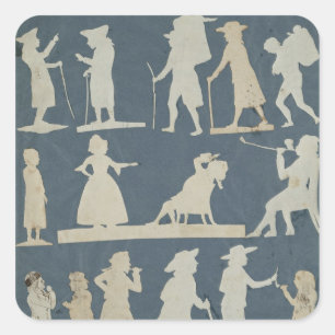 Genre Scene Quadratischer Aufkleber