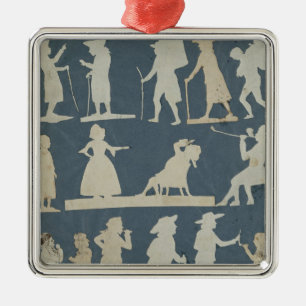 Genre-Szene Silbernes Ornament