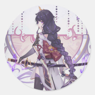 Genshin Impact Baal Sakura-Blätter Runder Aufkleber