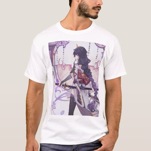 Genshin Impact Baal Sakura Blätter T-Shirt (Vorderseite)