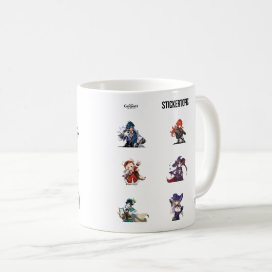 Genshin Impact Character Pack Kaffeetasse (VorderseiteRechts)