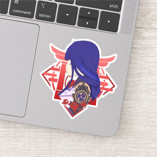 Genshin Impact Raiden Shogun Ei Aufkleber (Detail)